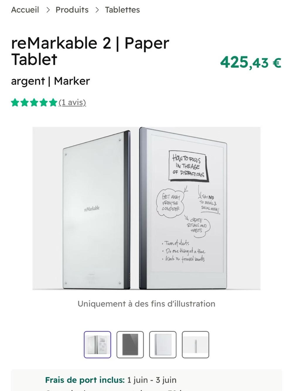 reMarkable 2 Paper Tablet - with Marker and extra tips